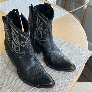 Old Gringo Black Ankle Booties with Decorative Stitching